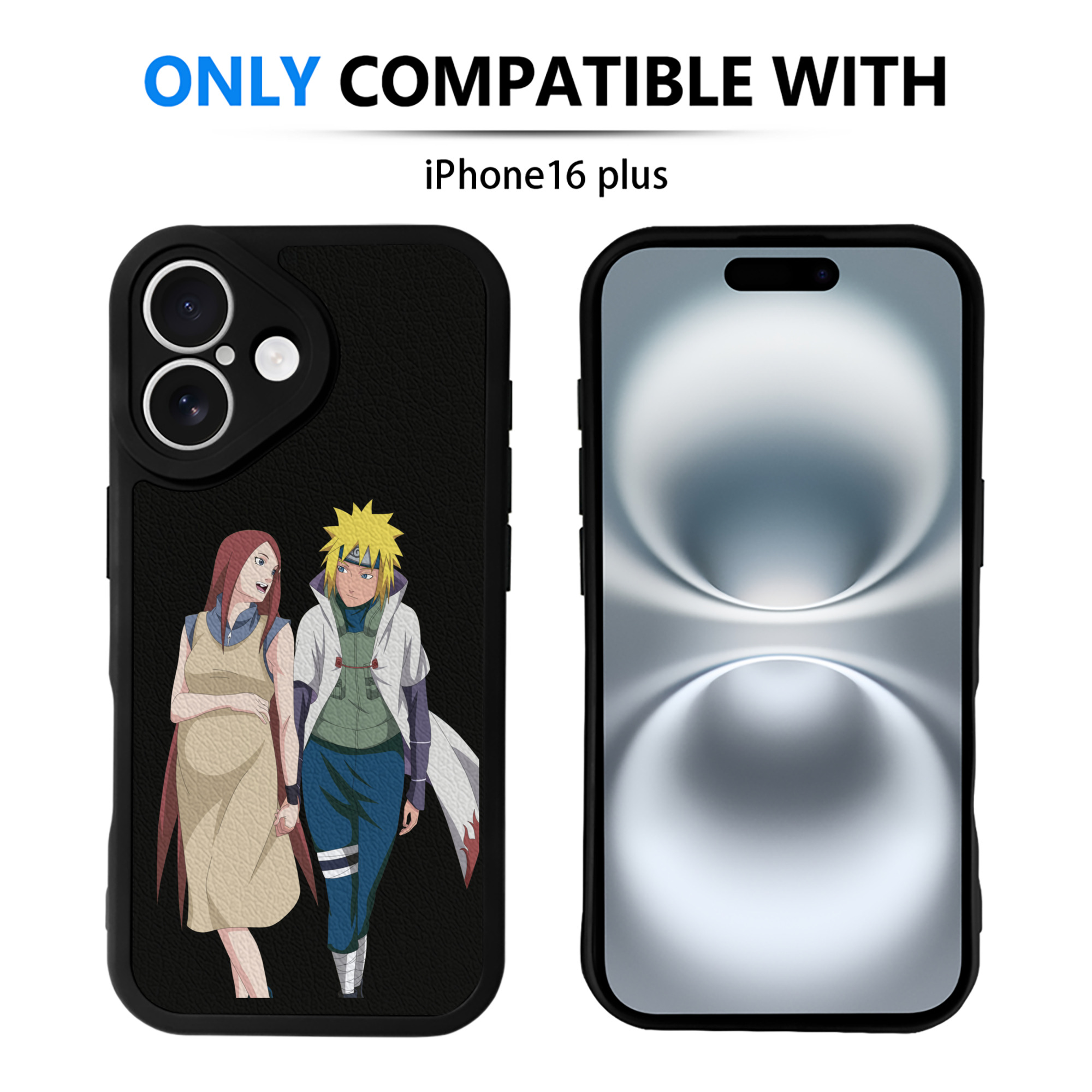（画像用） NARUTO -ナルト- 波風 ミナト Namikaze Minato 【iPhone 16シリーズ対応】シリコンスマホケース（レザー調） 材質：シリコン